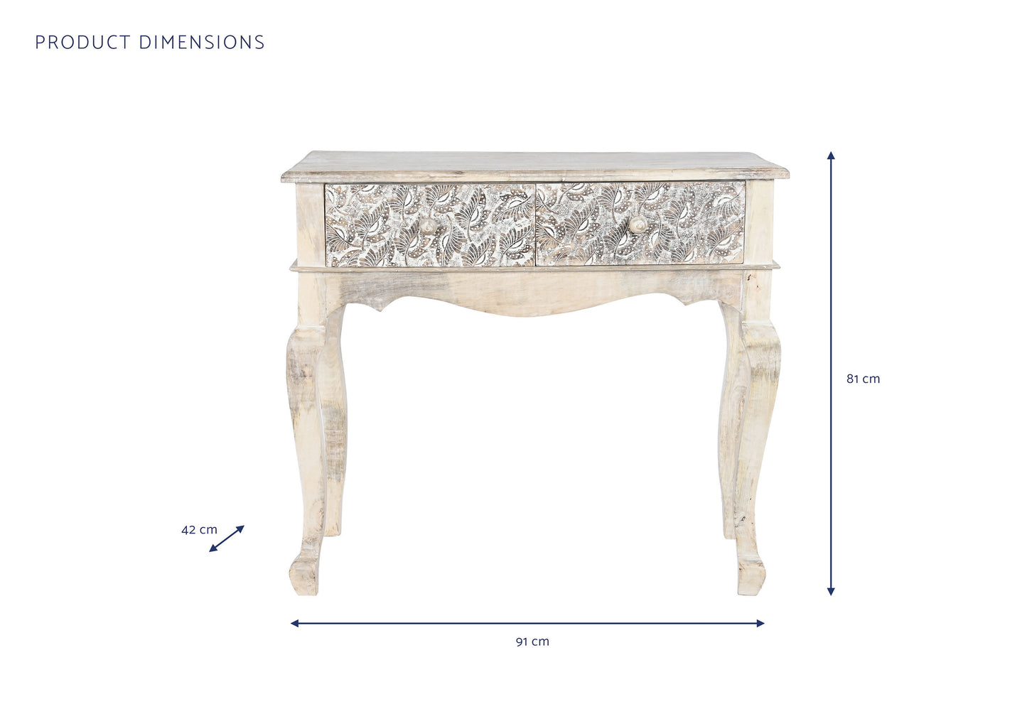 Consola mango 91*42*81cm natural