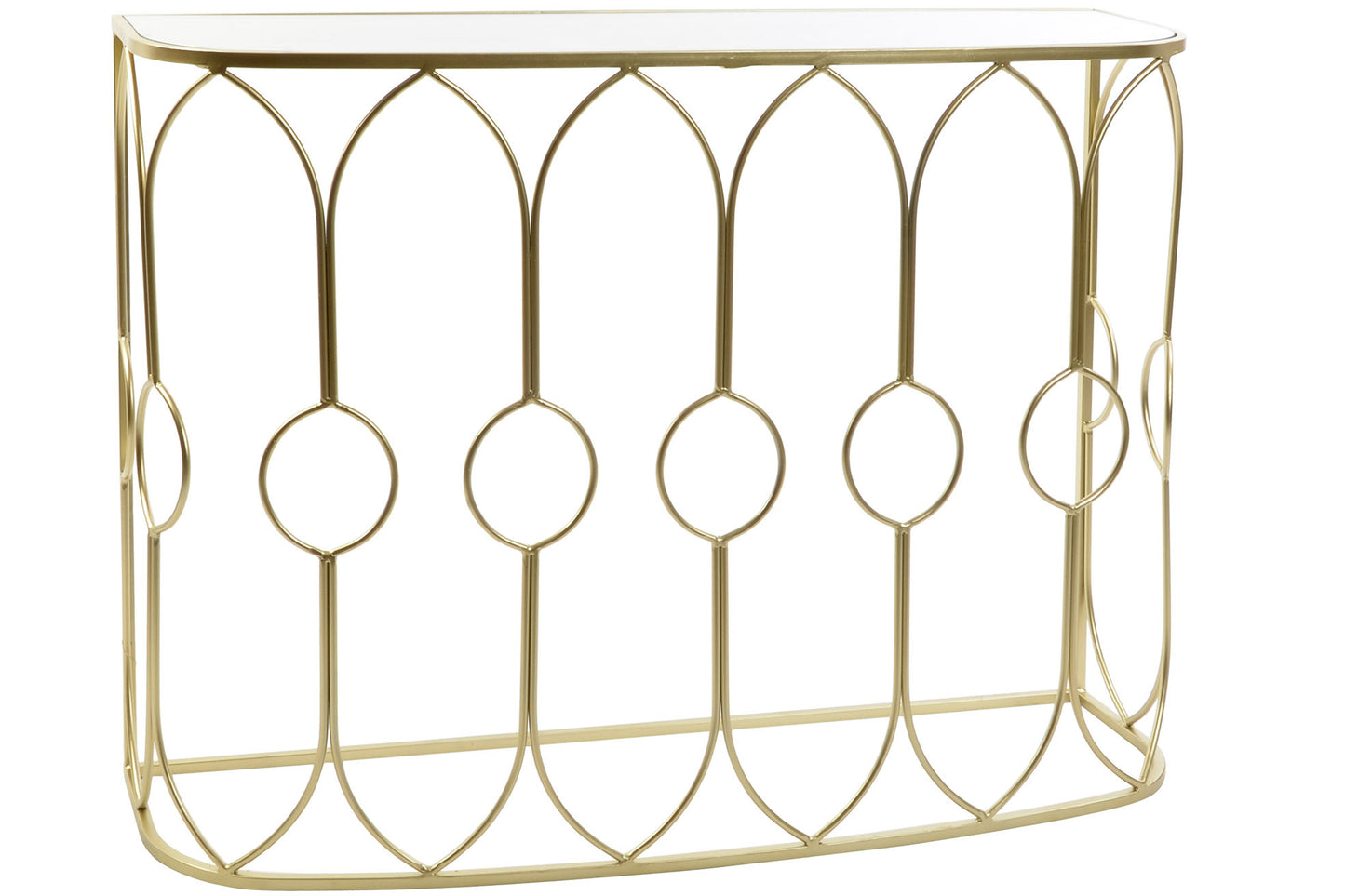 Consola metal espejo 106*33*81cm dorado