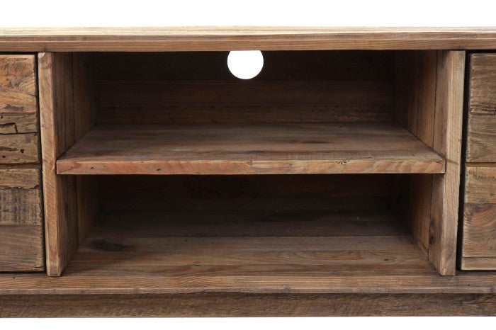Mueble TV de Madera Reciclada y Pino 130 × 40 × 48 cm
