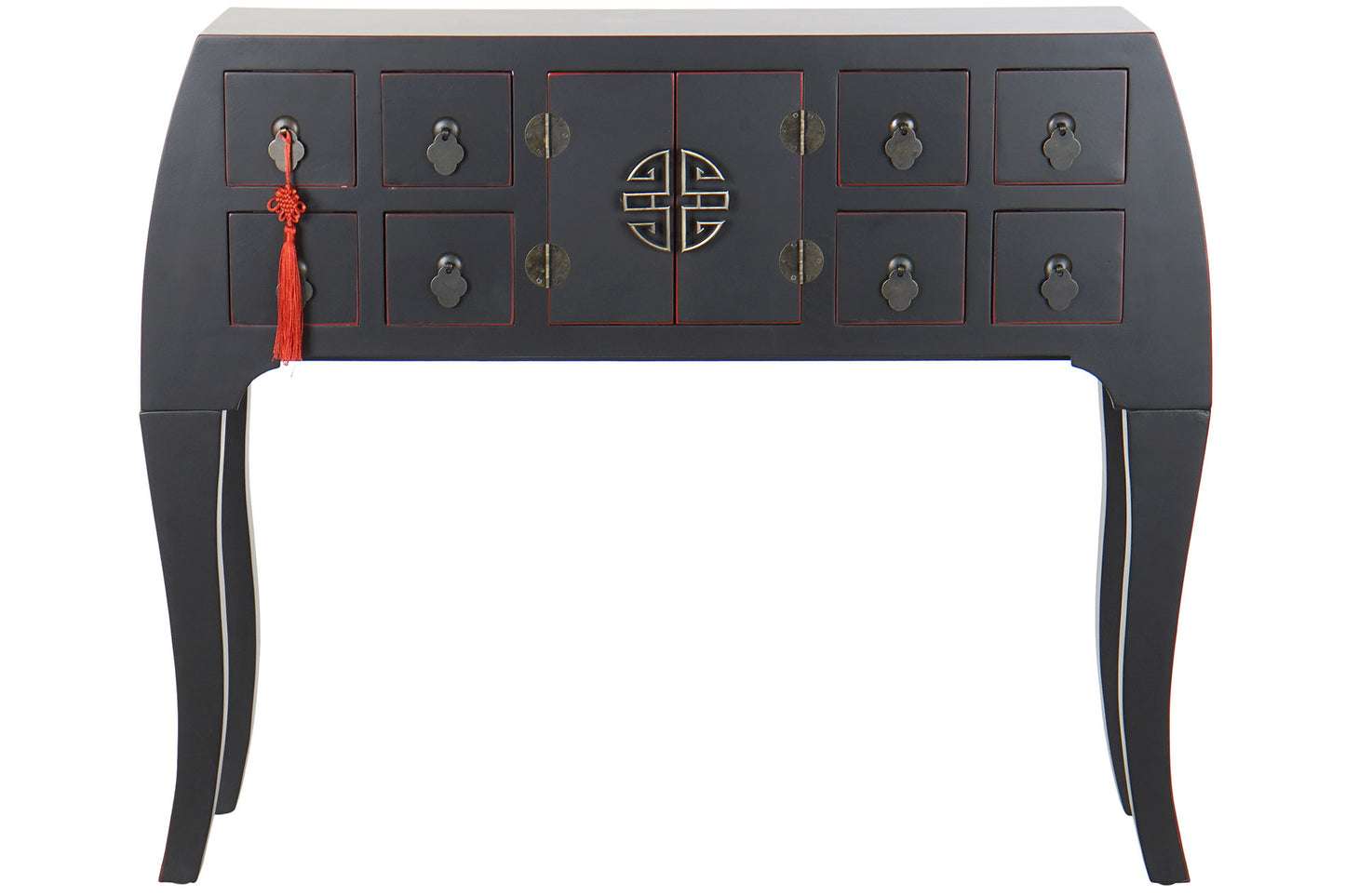 Consola abeto mdf 98*26*80cm oriental negro