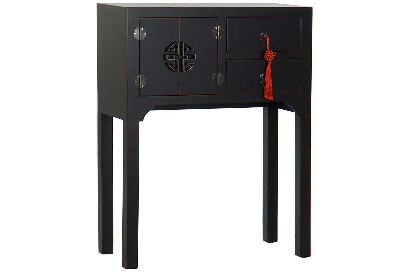 Consola abeto mdf 63*26*83cm oriental negro