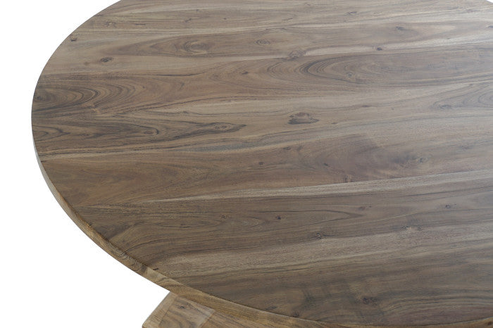 Mesa redonda comedor acacia 105x105x76 natural