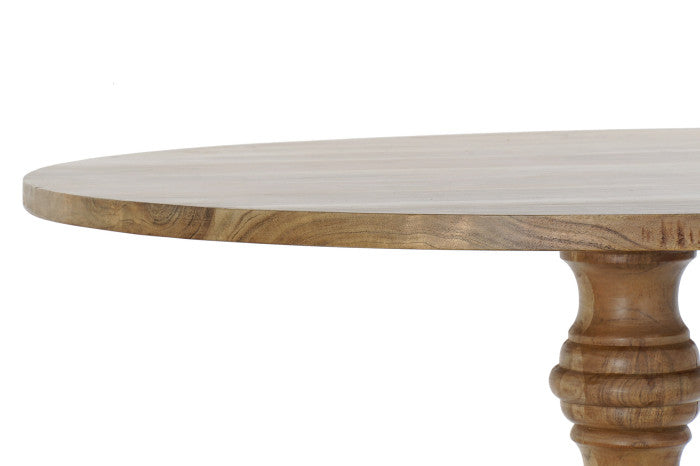 Mesa redonda comedor acacia 105x105x76 natural