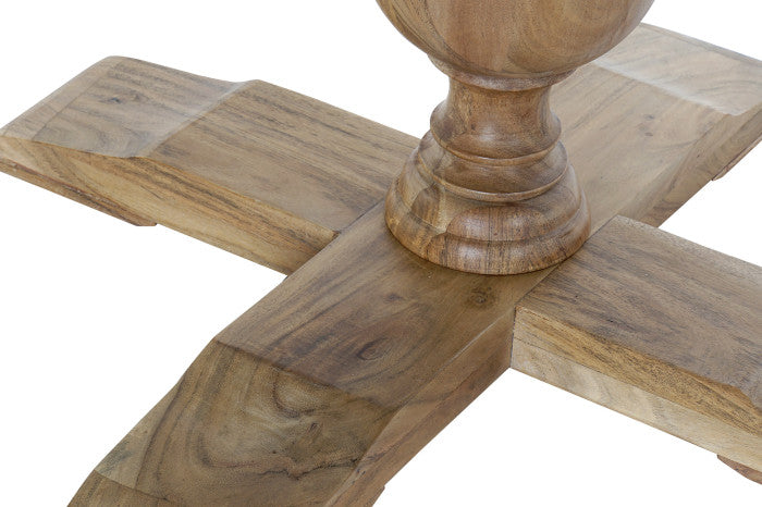 Mesa redonda comedor acacia 105x105x76 natural