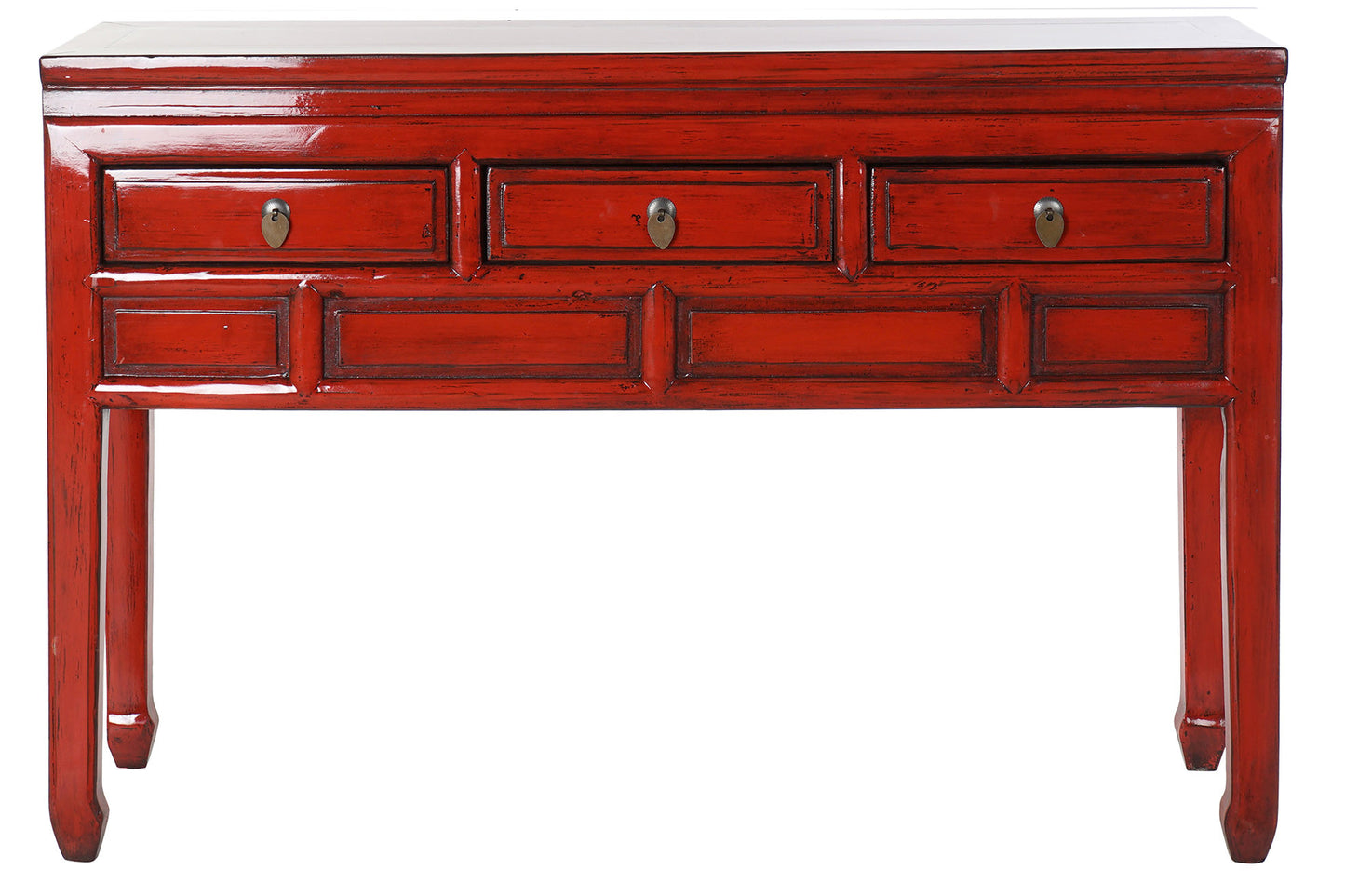 Consola olmo metal 128*30*88cm rojo