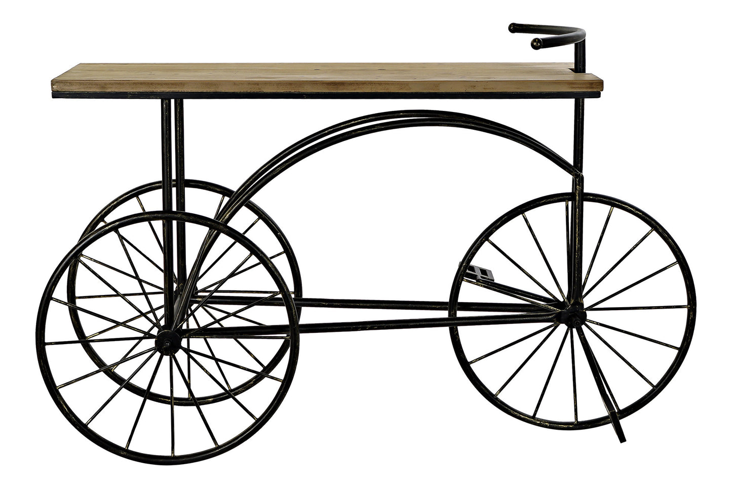 Consola metal abeto 128*40*82cm bicicleta negro