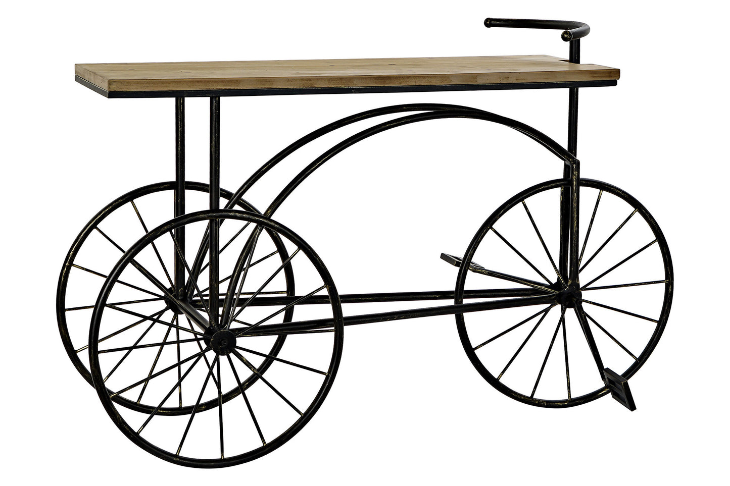 Consola metal abeto 128*40*82cm bicicleta negro