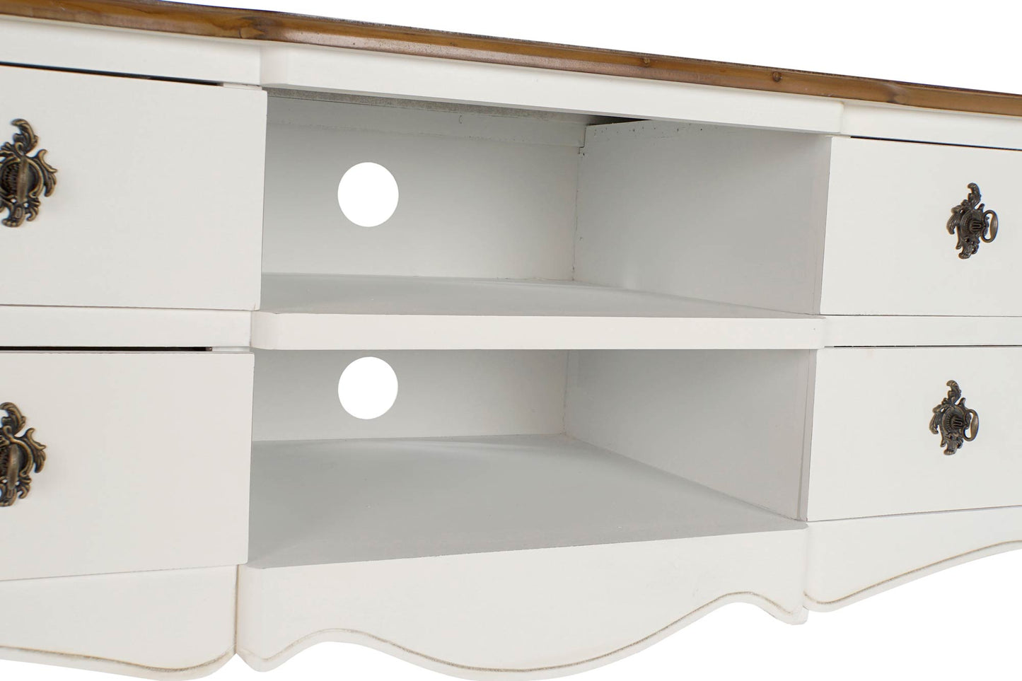 Mueble TV paulownia 120*48*60cm blanco