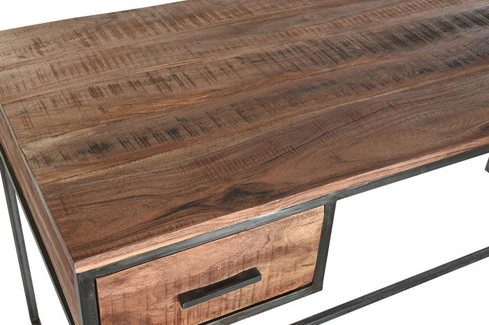 Escritorio SEA SIDE Acacia y Metal 150x60x77 cm – Natural y Moderno