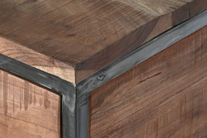 Escritorio SEA SIDE Acacia y Metal 150x60x77 cm – Natural y Moderno