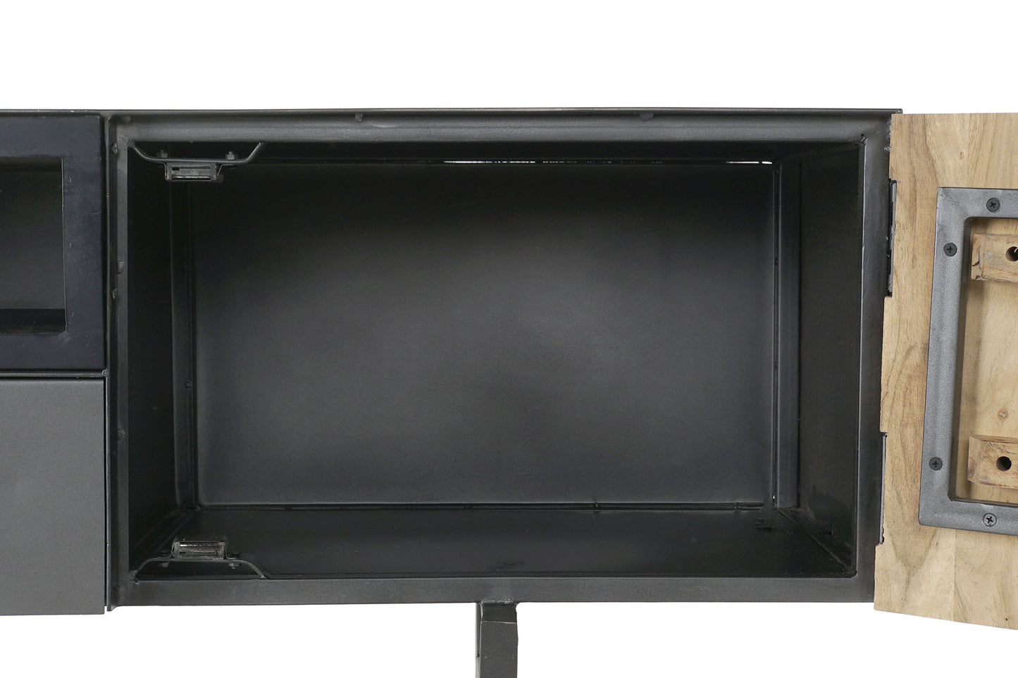 Mueble TV acacia metal 165*40*50cm negro