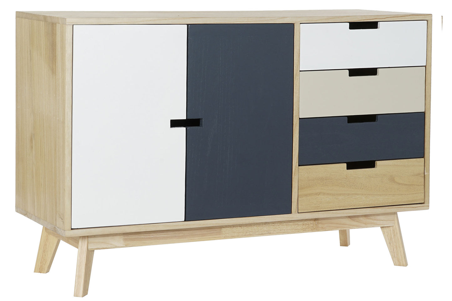 Buffet paulownia mdf 100x35x65cm 4caj natural