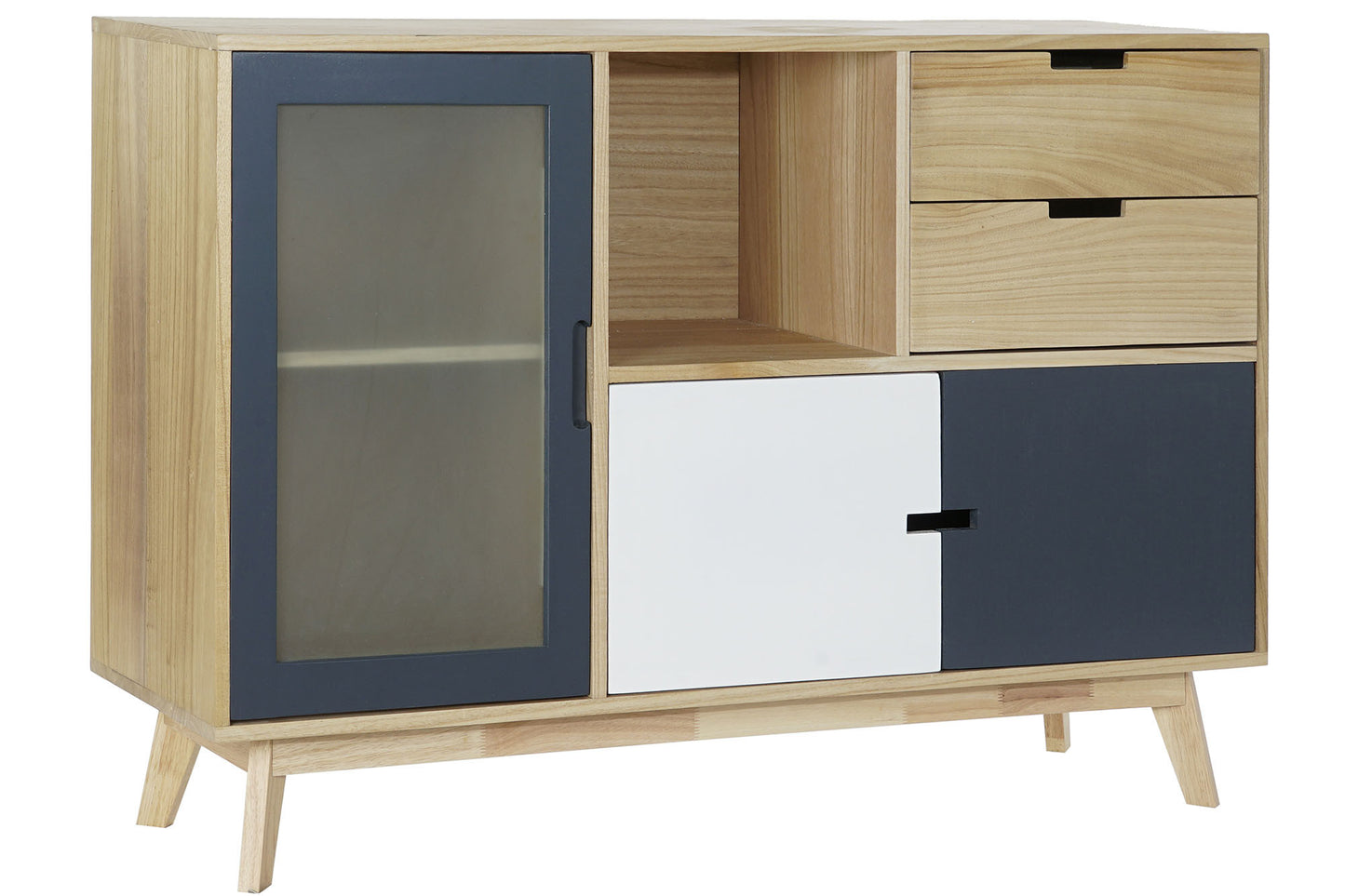 Buffet paulownia mdf 120*35*80cm 4 caj natural