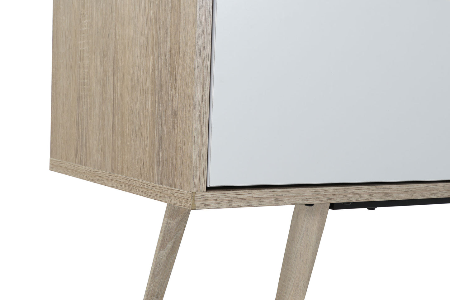 Mueble TV mdf metal 160x40x50cm blanco