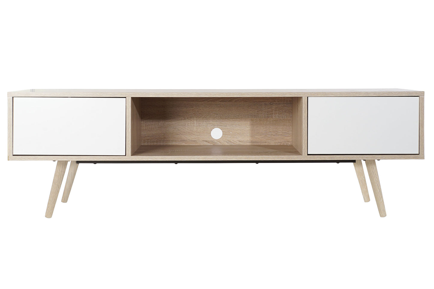 Mueble TV mdf metal 160x40x50cm blanco