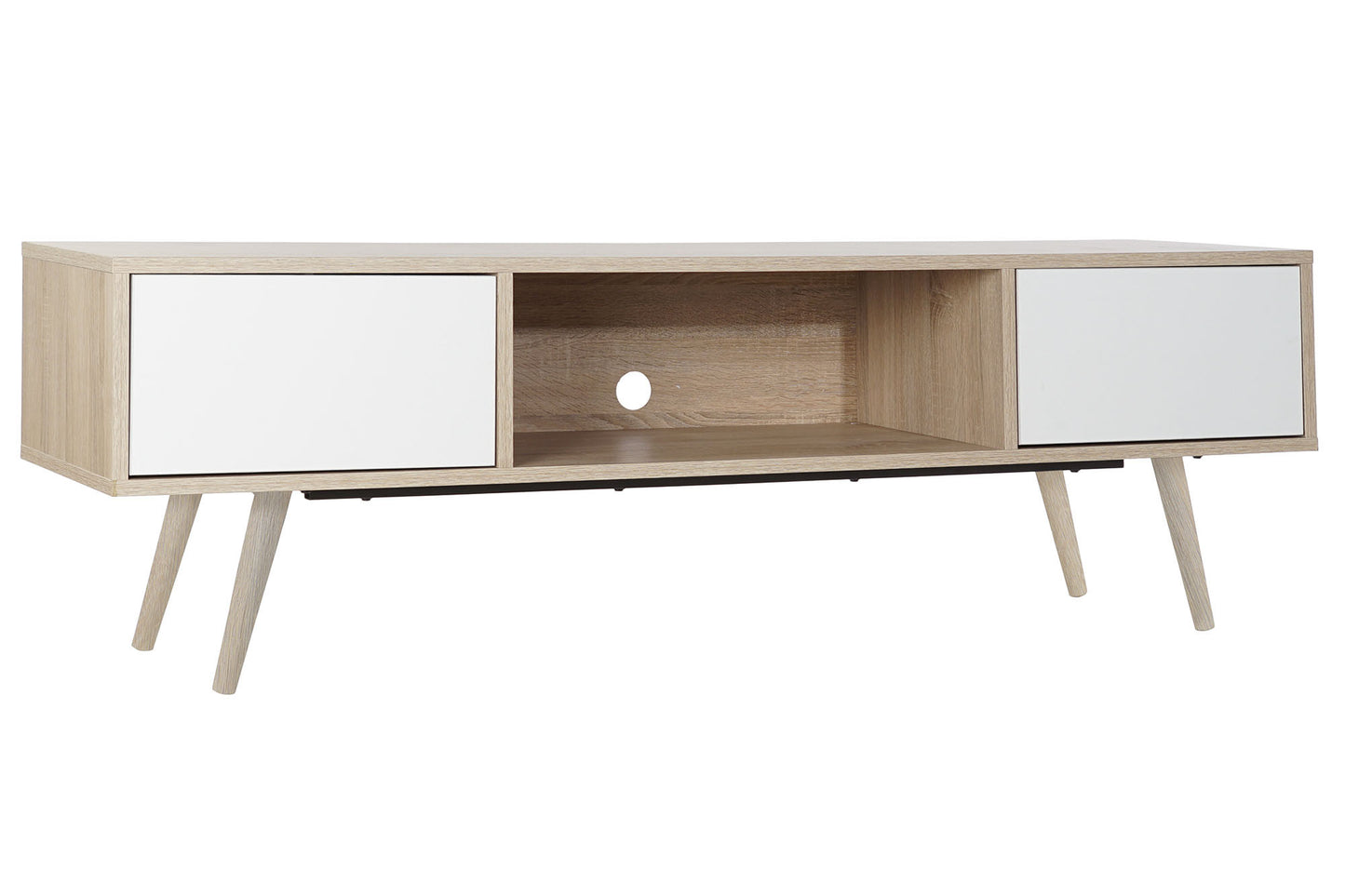 Mueble TV mdf metal 160x40x50cm blanco