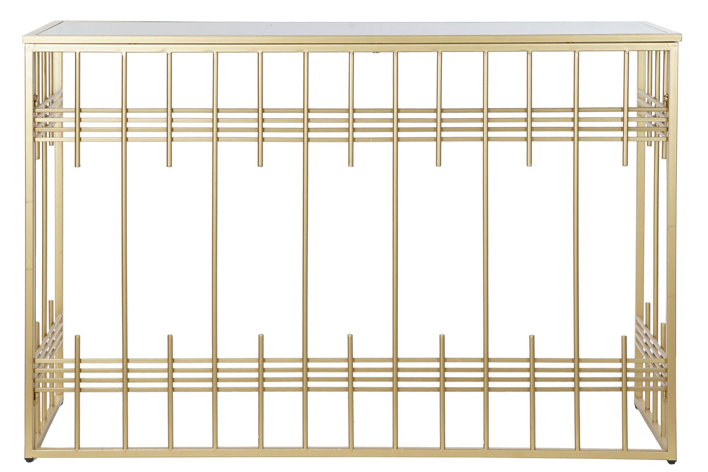 Consola metal cristal 120*40*81cm dorado