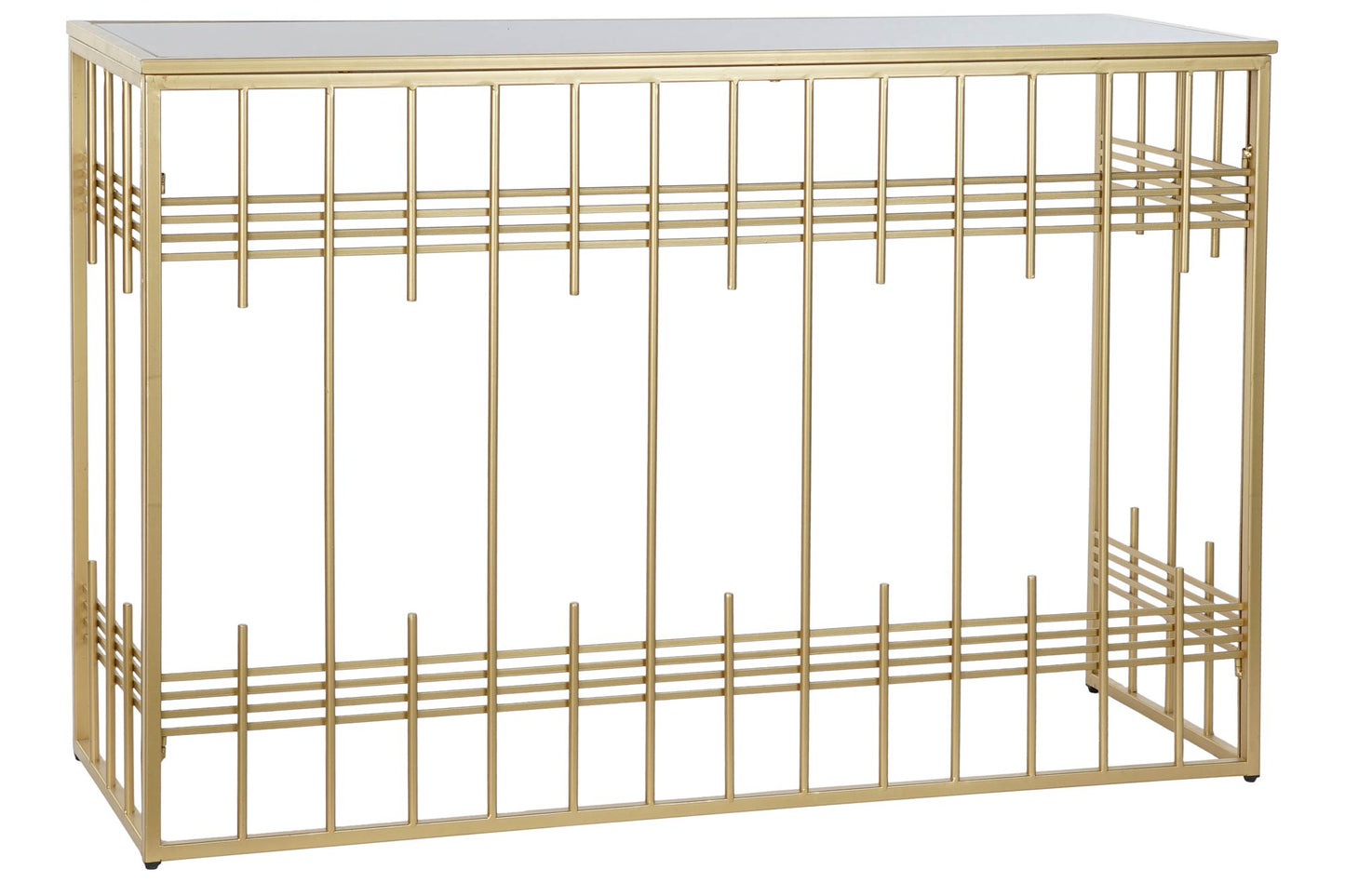 Consola metal cristal 120*40*81cm dorado