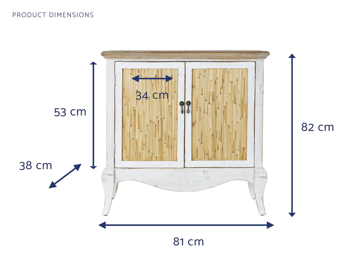 Comoda abeto 81.5*38*82.5cm blanco