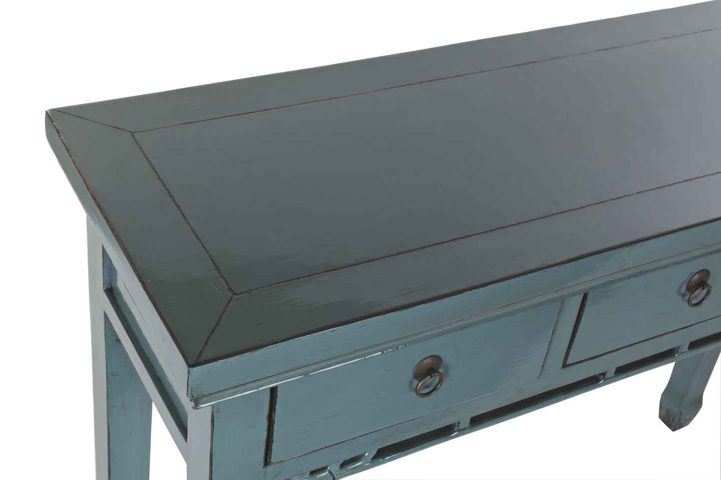 Consola olmo metal 113*38*84cm azul