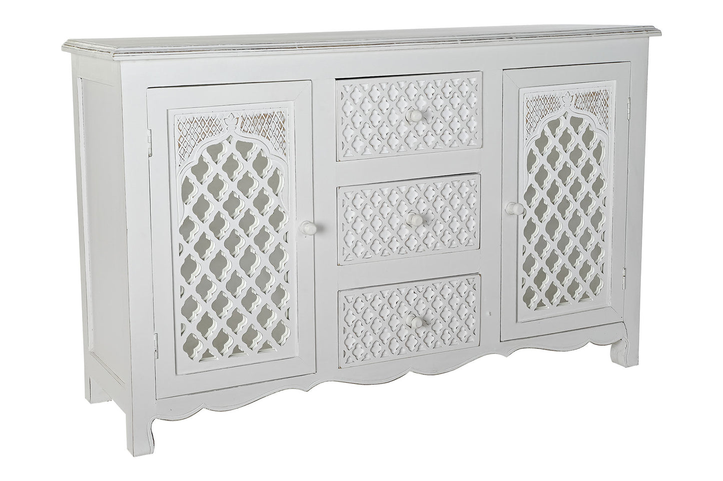 Buffet mango espejo 122*39*77cm blanco