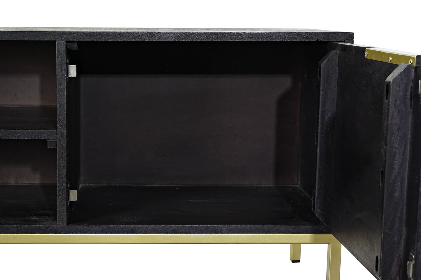 Mueble TV mango metal 147*38*51cm negro