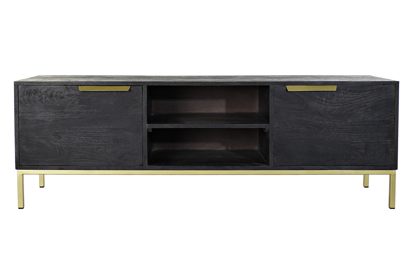 Mueble TV mango metal 147*38*51cm negro