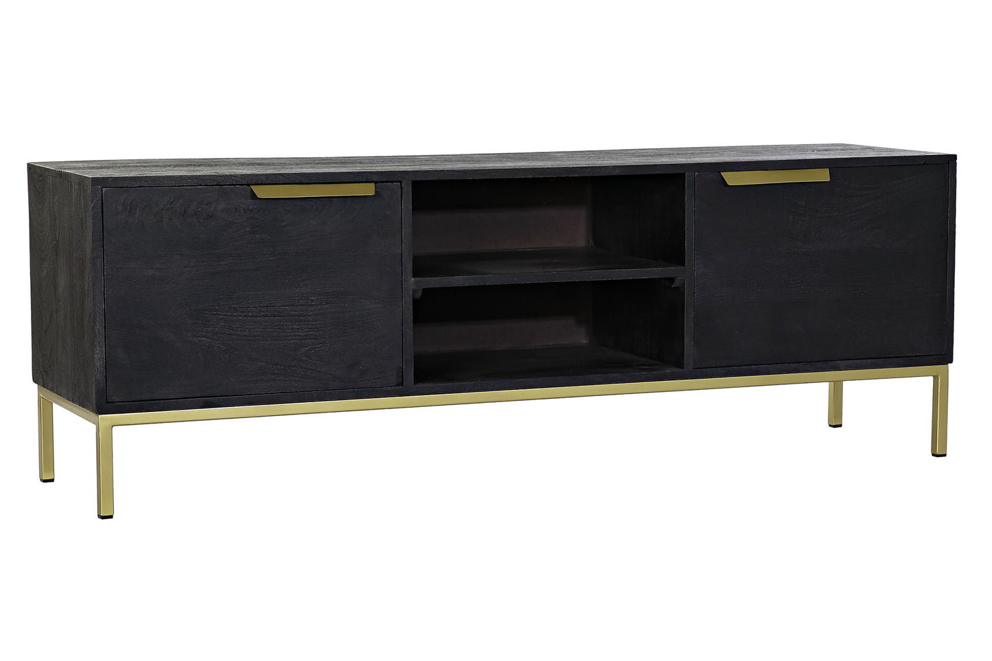 Mueble TV mango metal 147*38*51cm negro