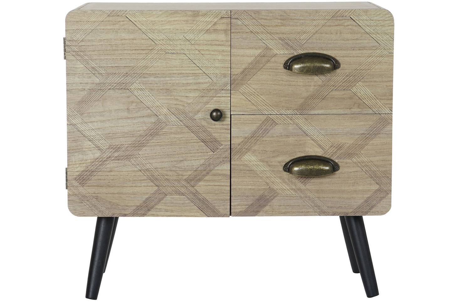 Cajonera mdf 60*31*56cm 2 cajones natural