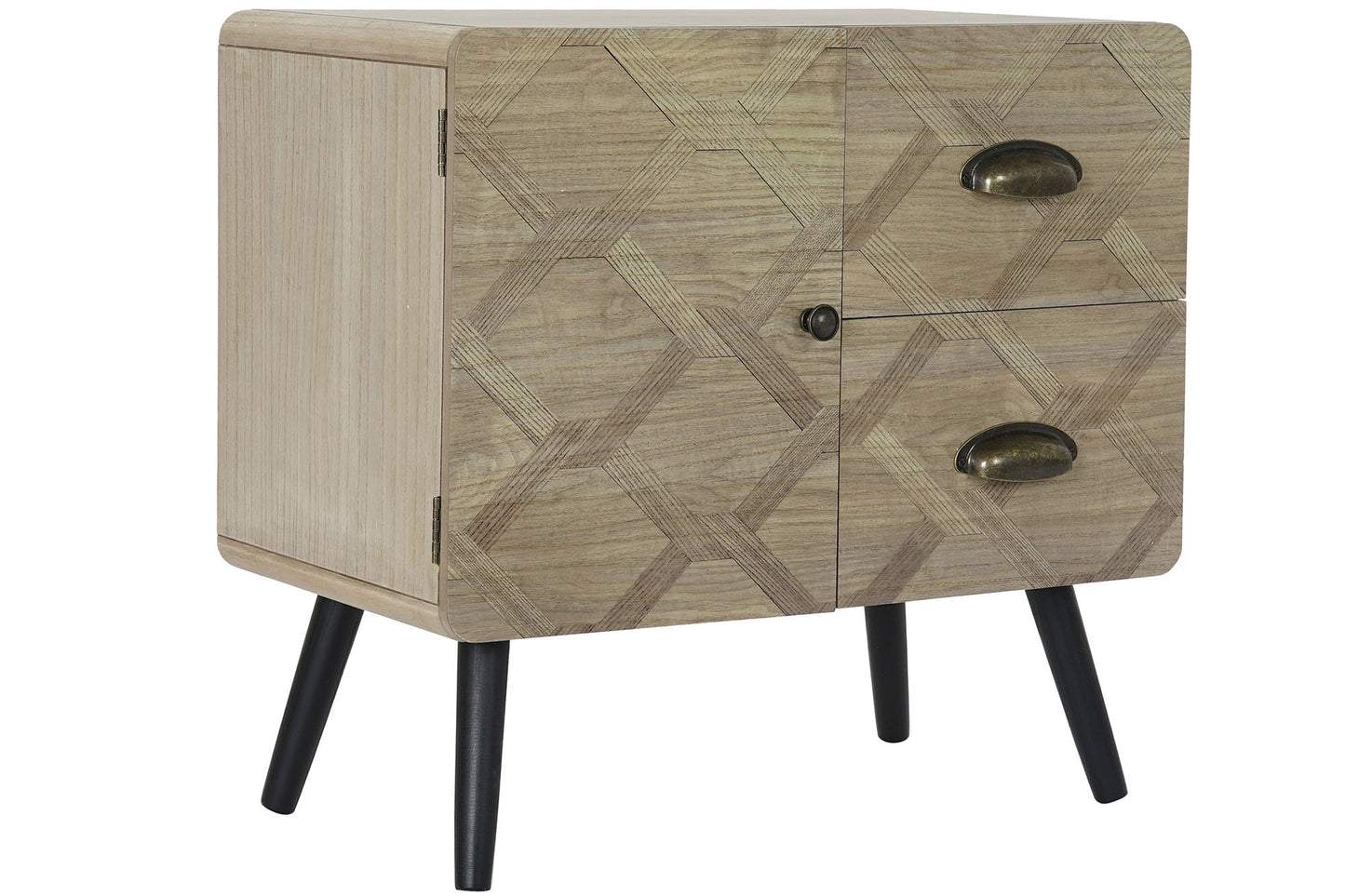 Cajonera mdf 60*31*56cm 2 cajones natural