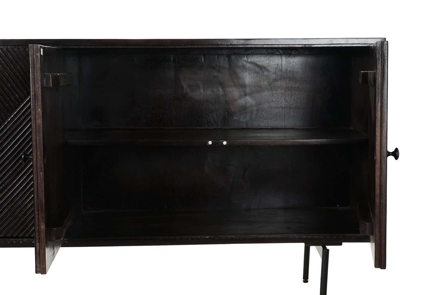 Buffet mango metal 177*45*77.5cm marron oscuro