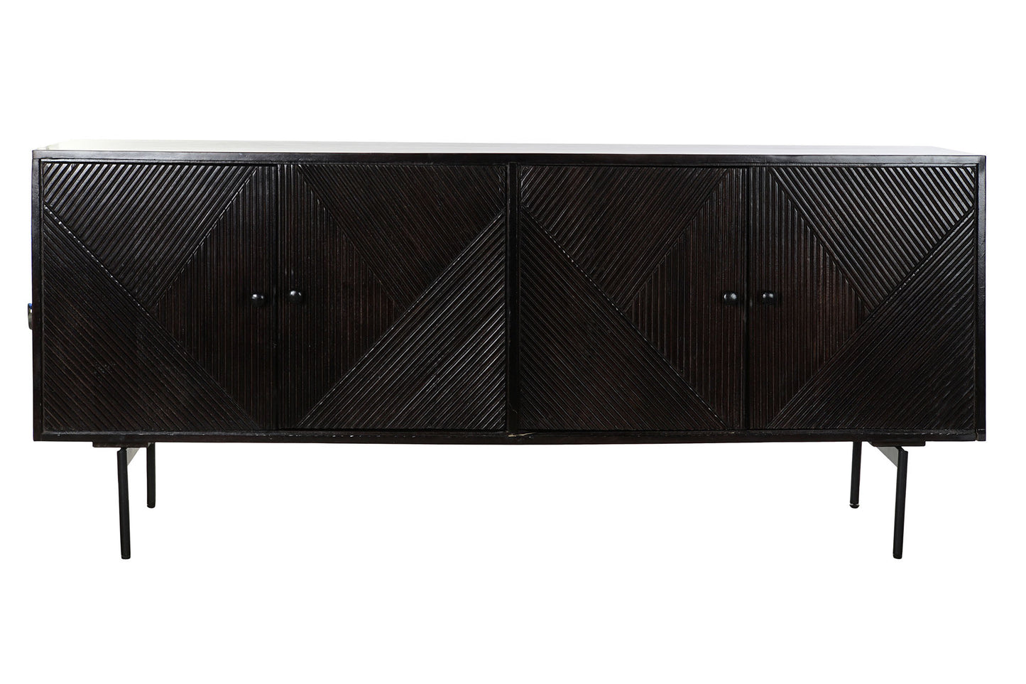 Buffet mango metal 177*45*77.5cm marron oscuro