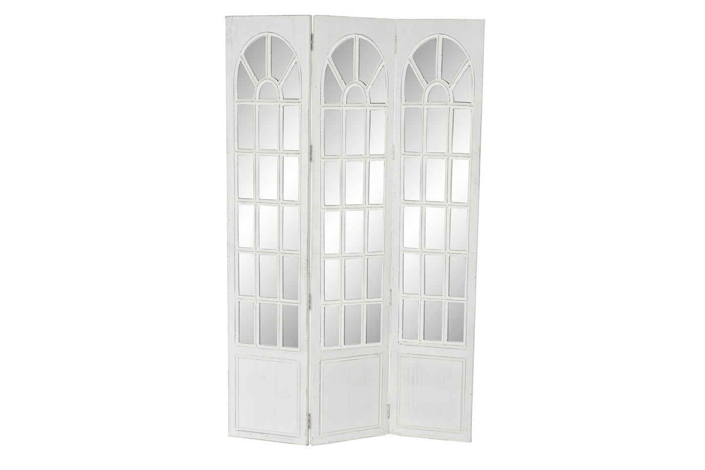 Biombo mango espejo 112*2*183cm ventana blanco