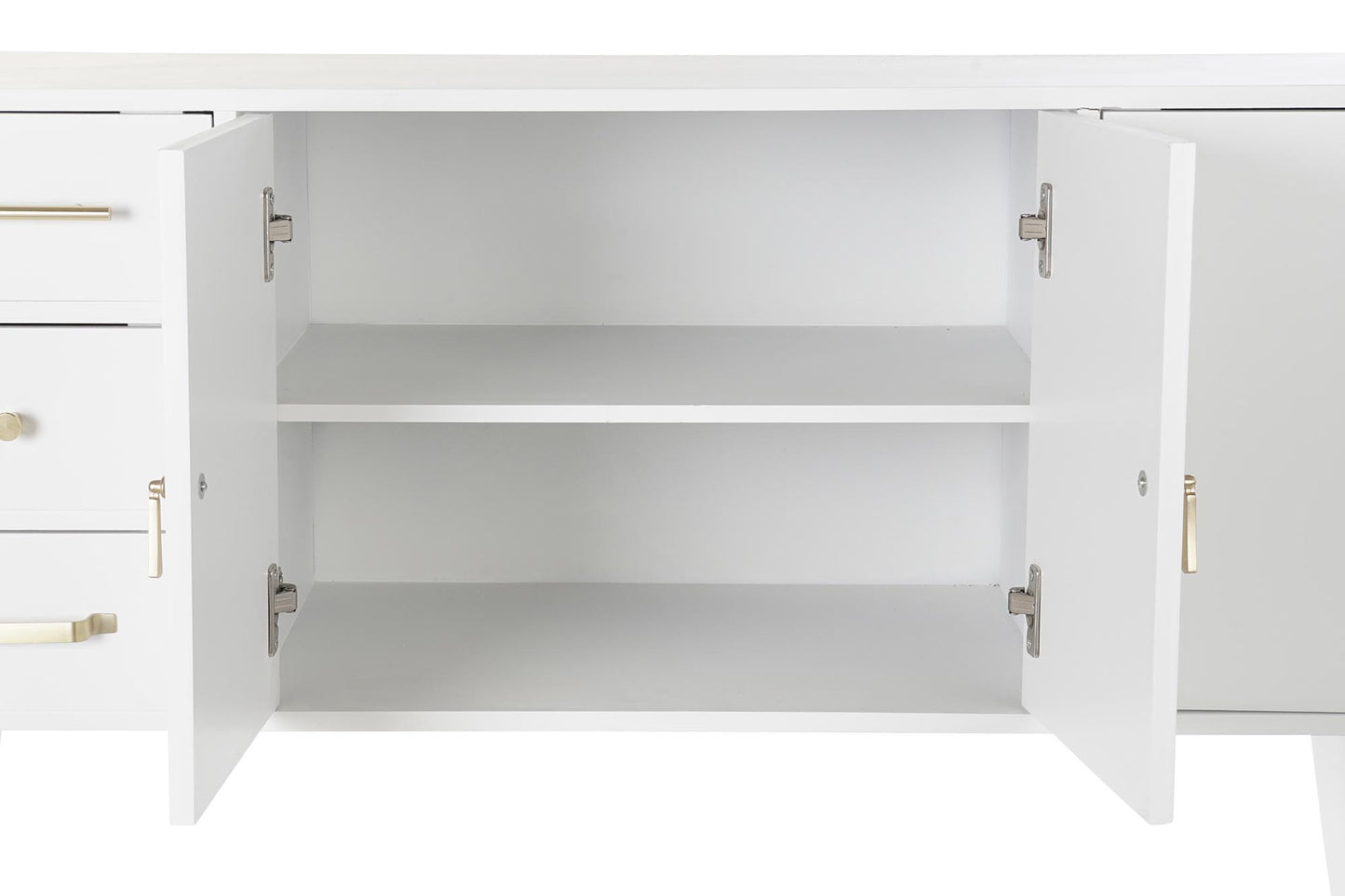 Buffet paulownia metal 120*40*78.5cm blanco