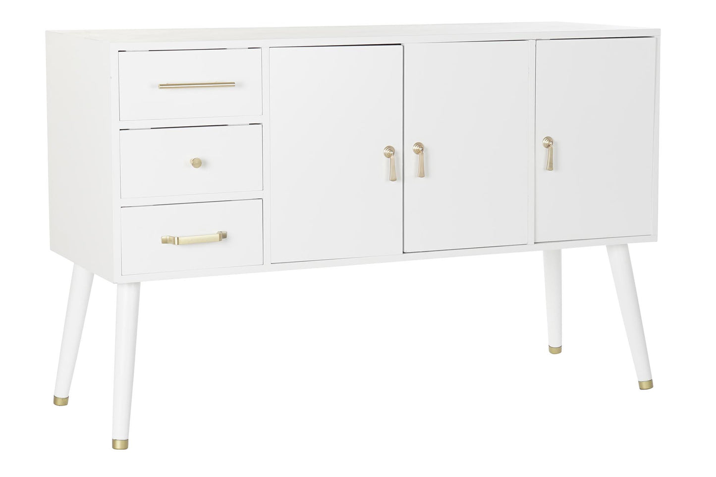 Buffet paulownia metal 120*40*78.5cm blanco