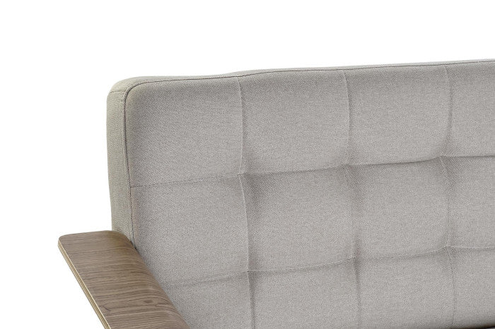 Sofá cama eucalipto metal 203x87x81 cm beige