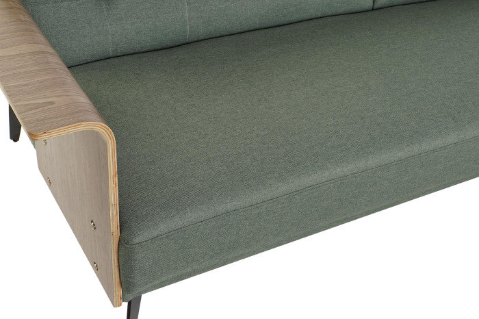 Sofá cama eucalipto metal 203x87x81 cm verde