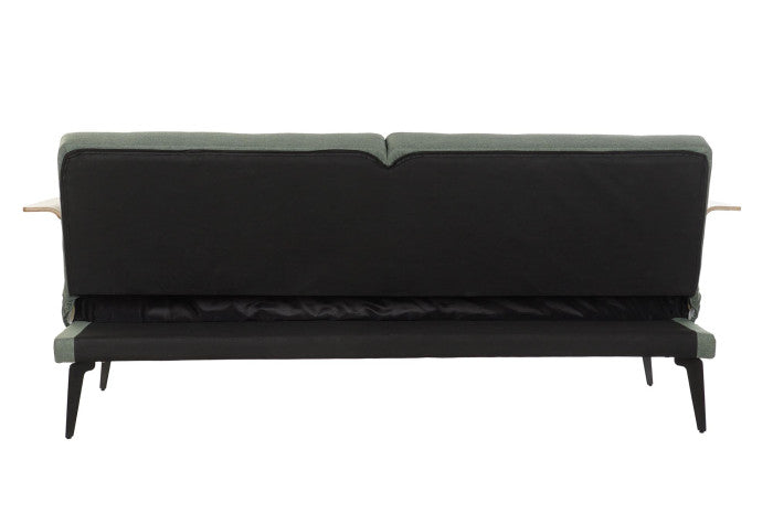 Sofá cama eucalipto metal 203x87x81 cm verde