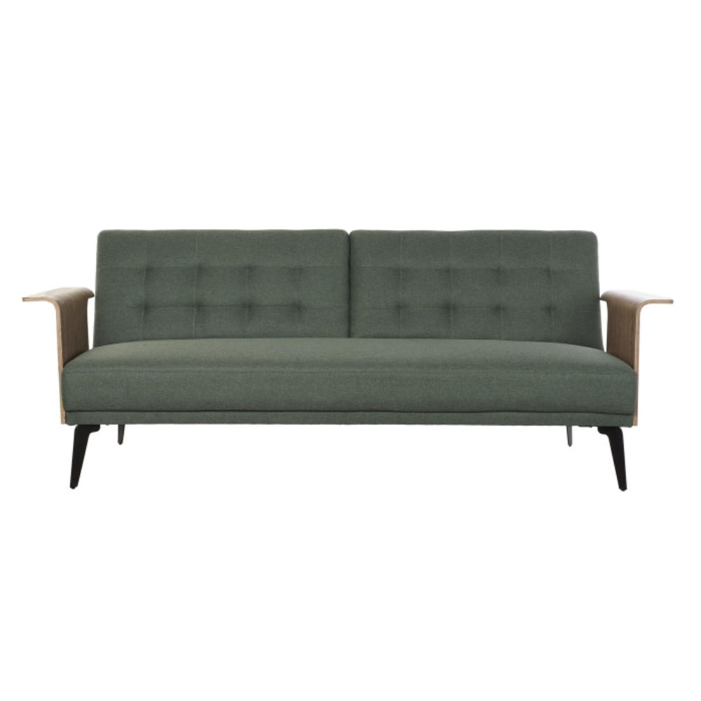 Sofá cama eucalipto metal 203x87x81 cm verde