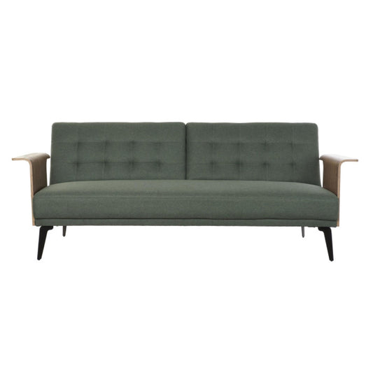 Sofá cama eucalipto metal 203x87x81 cm verde