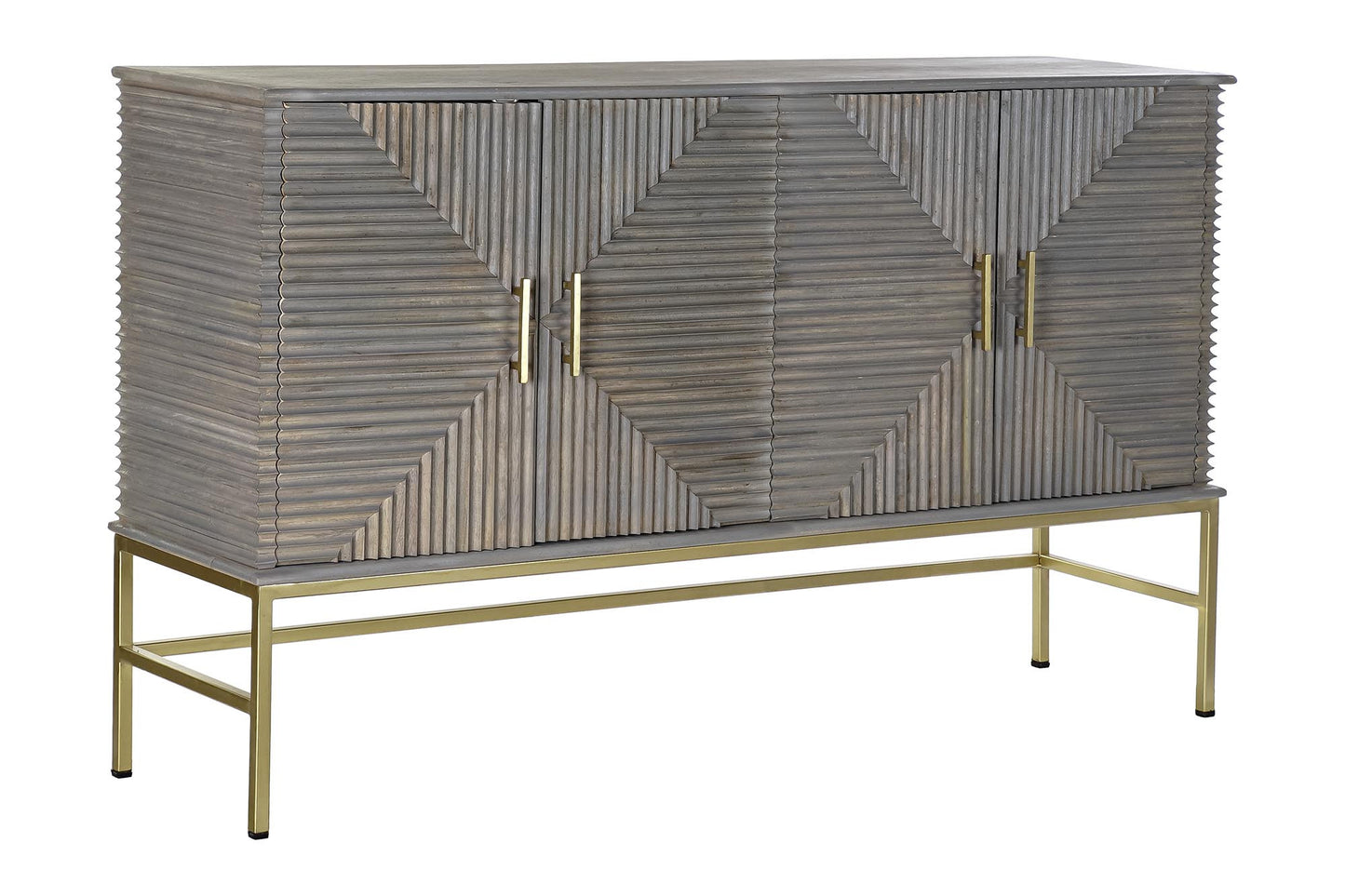 Buffet mango laton 152*42*91cm gris