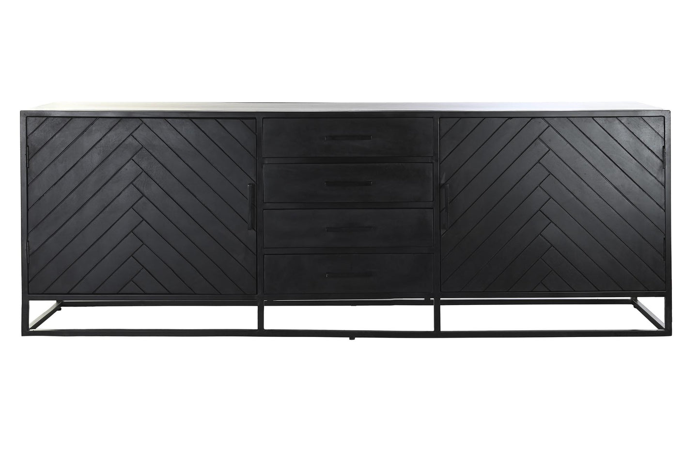 Buffet mango metal 210*45*75cm negro