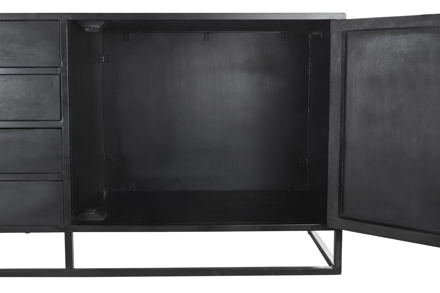 Buffet mango metal 210*45*75cm negro