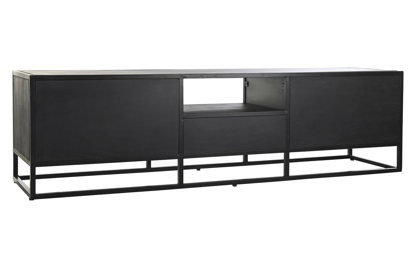 Mueble TV mango metal 180*45*50cm negro