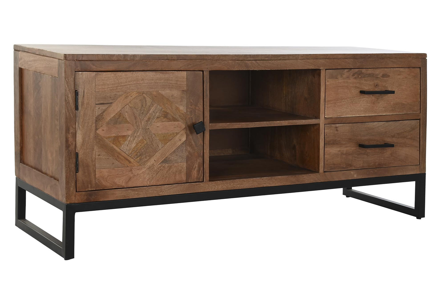 Mueble TV teca metal 125*40*55cm marron