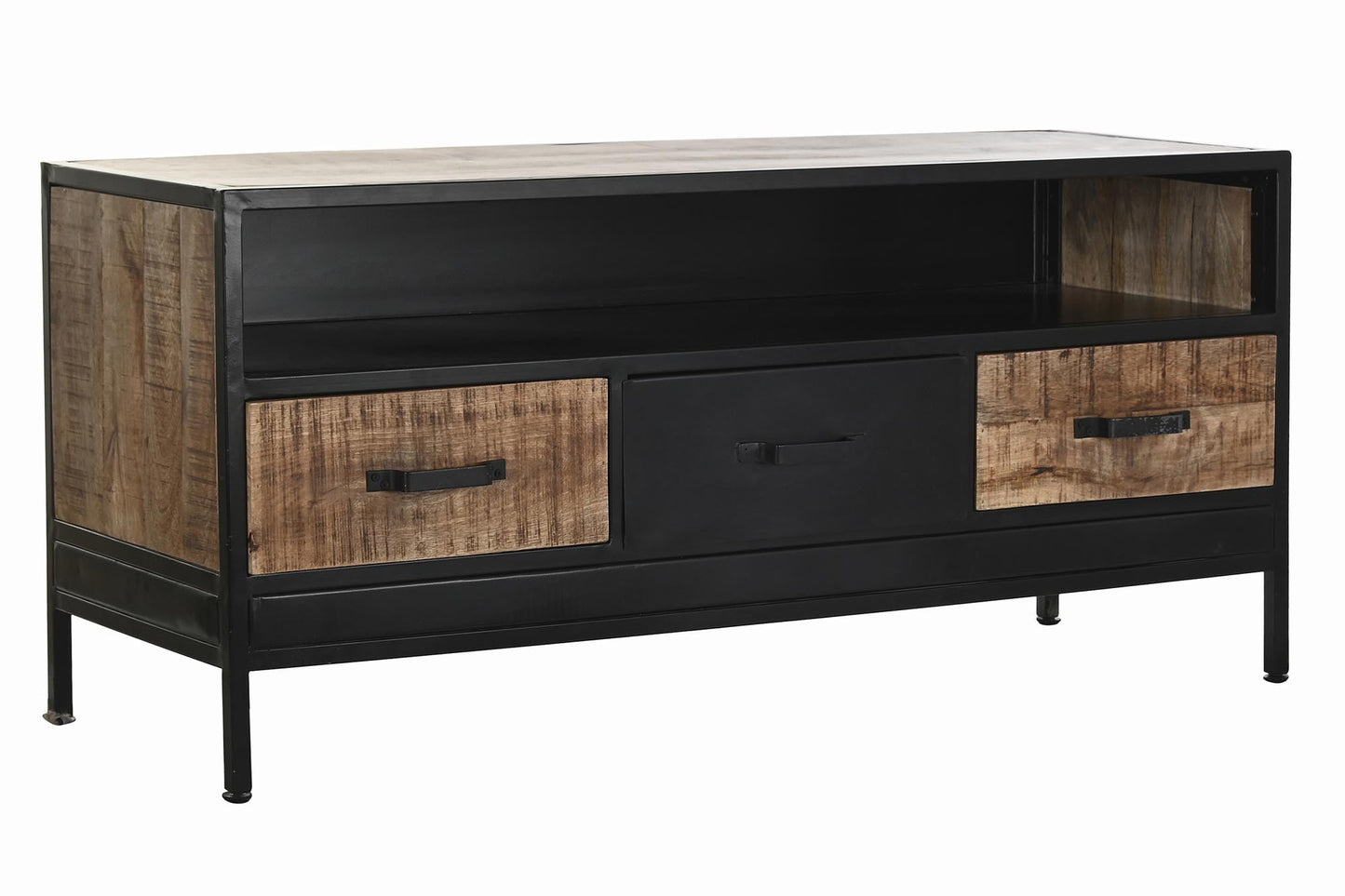 Mueble TV mango metal 125*40*55cm negro