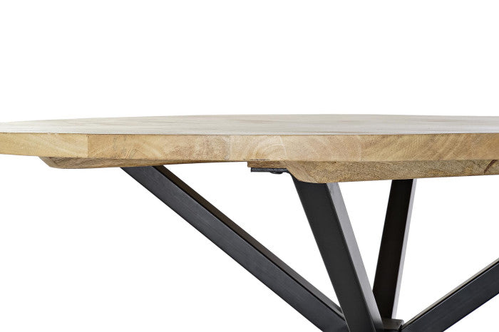 Mesa redonda comedor mango metal 127x127x75