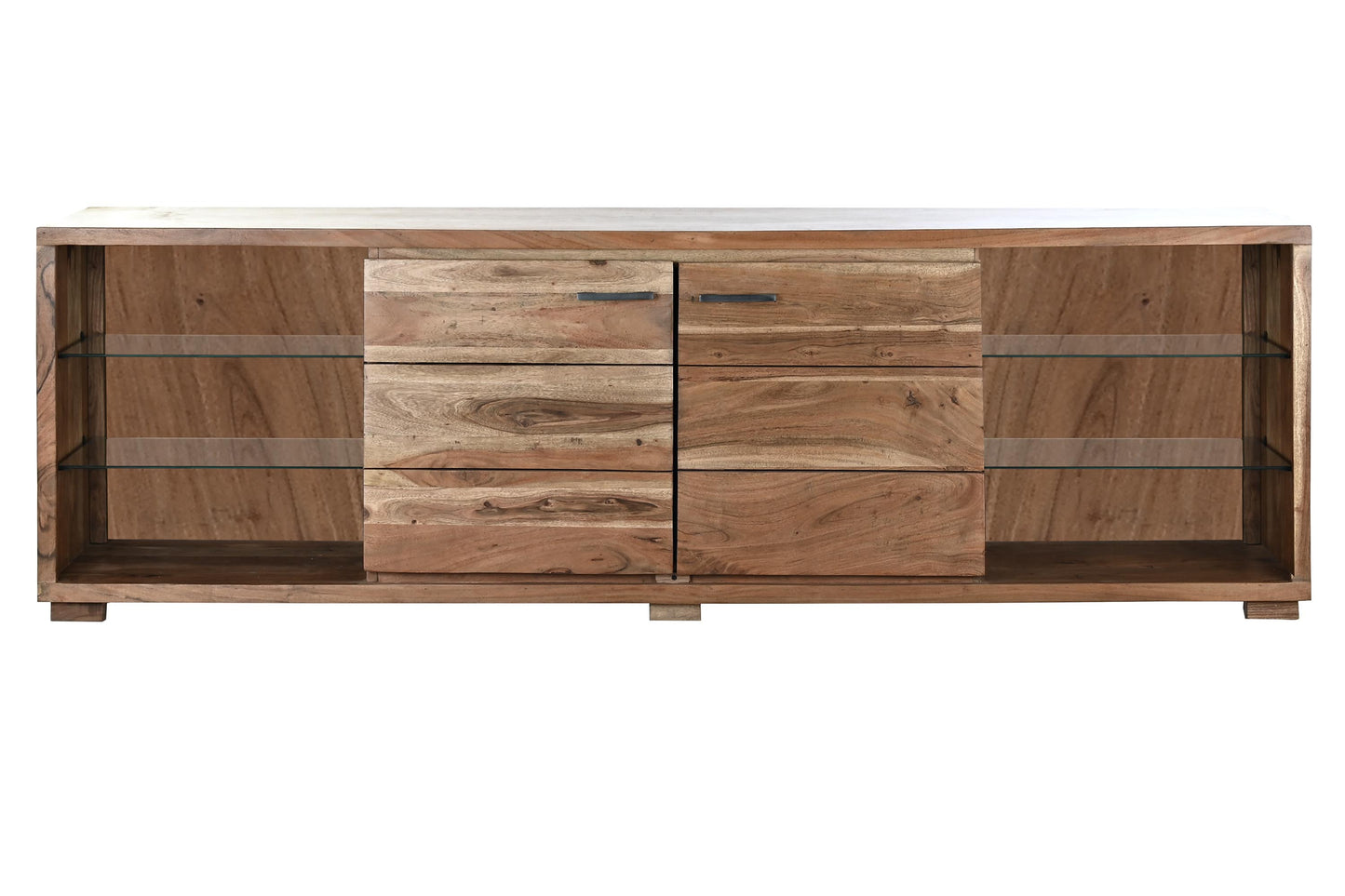 Mueble TV acacia cristal 200*40*63cm natural marron