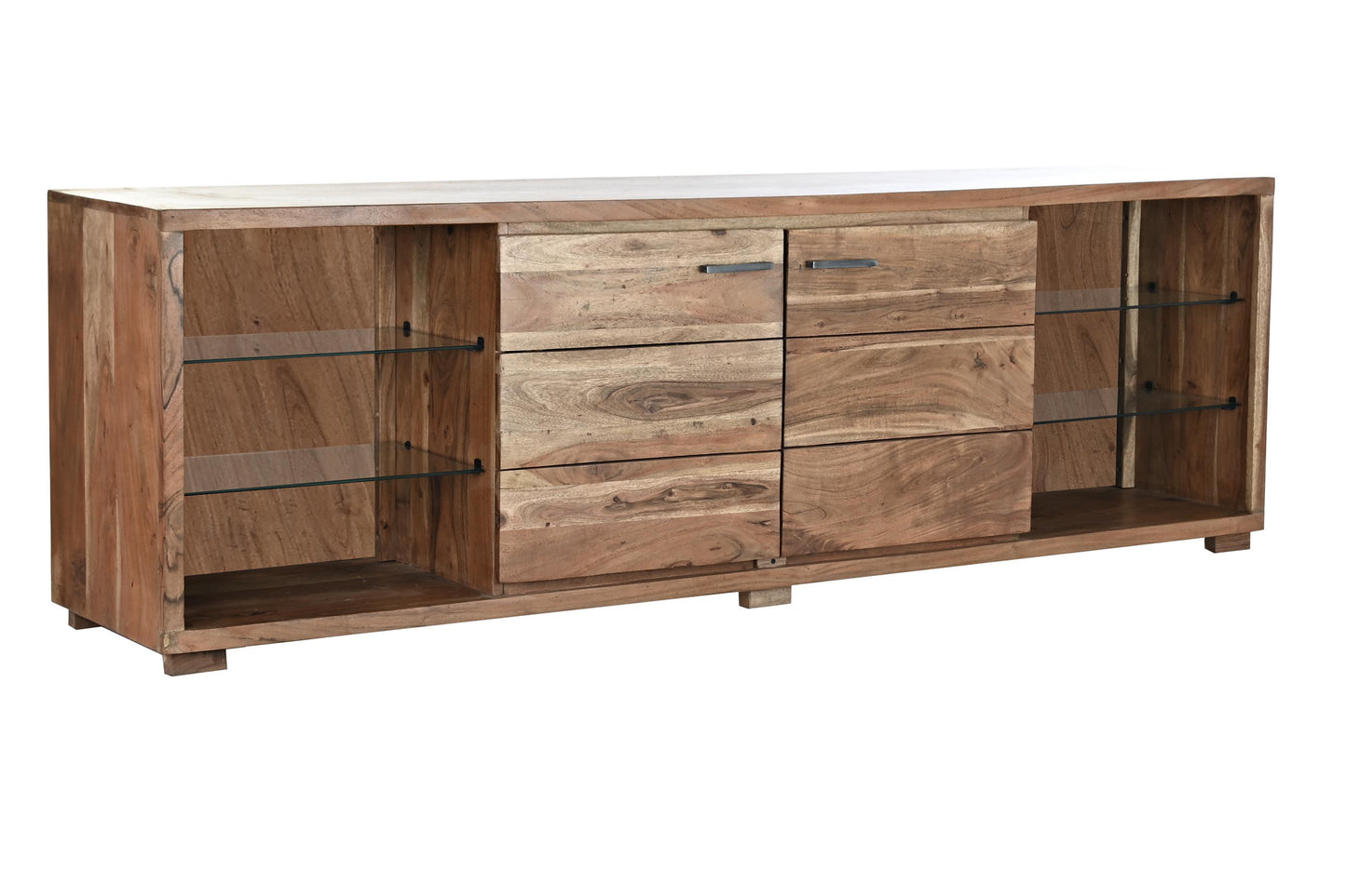 Mueble TV acacia cristal 200*40*63cm natural marron