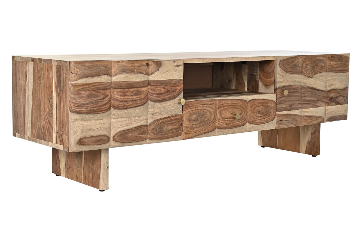 Mueble TV sheesham 145*45*46cm ondas natural